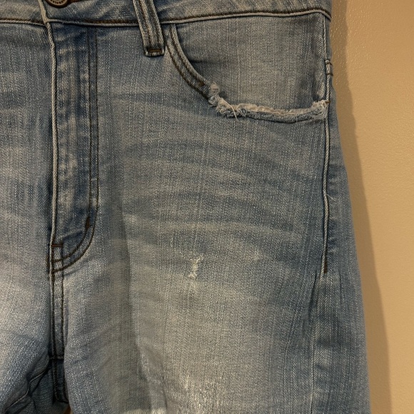 Women's Light Blue Denim Shorts - Picture 3 of 6